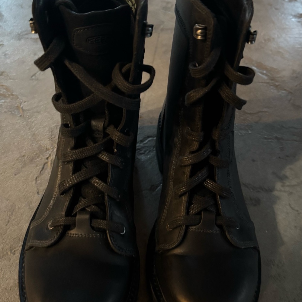 Black Leather Keen Boots